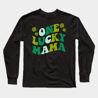 One Lucky Mama Retro Vintage St Patrick's Day Long Sleeve T-Shirt